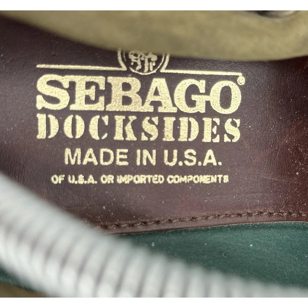 Vintage Sebago Docksides Boat Shoe Women's Size 11 Multicolor Leather Casual